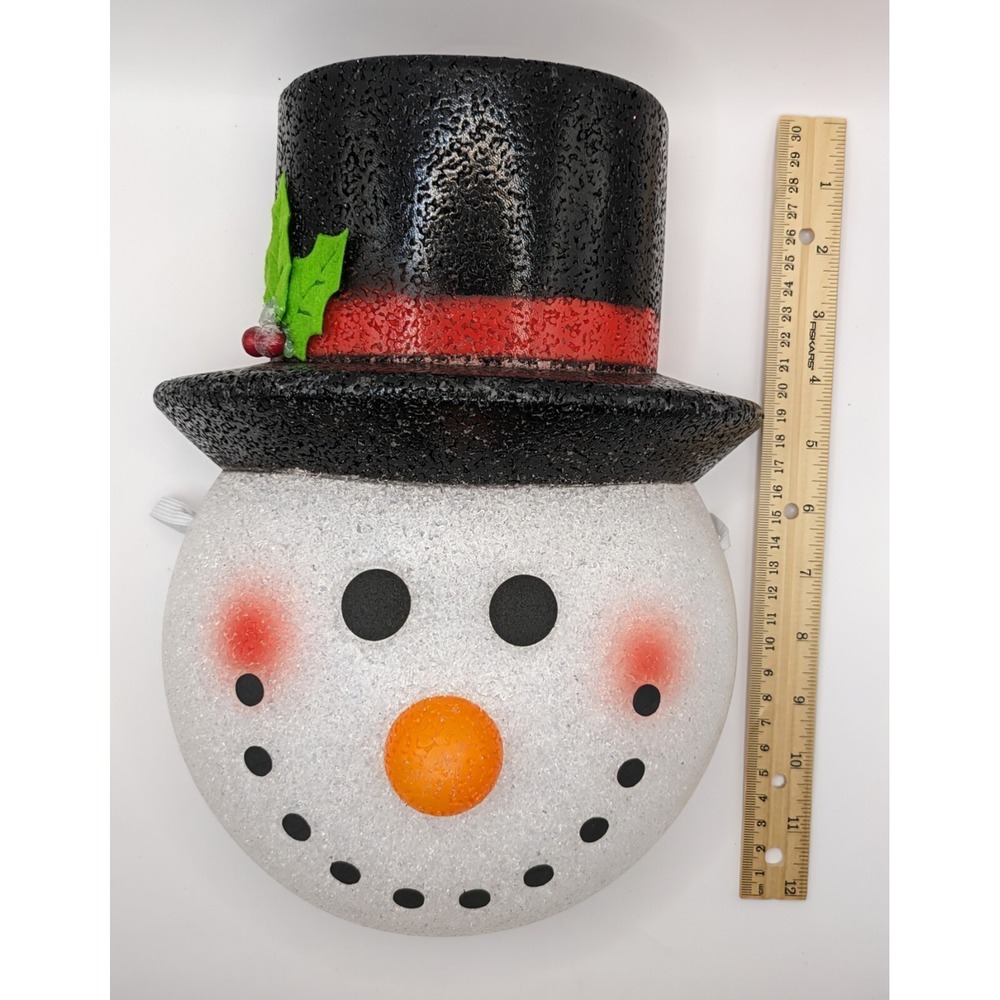 Melted Jelly Plastic Popcorn Snowman Outdoor Light Cover Porch Light Lot Of 2 - Picture 10 of 12